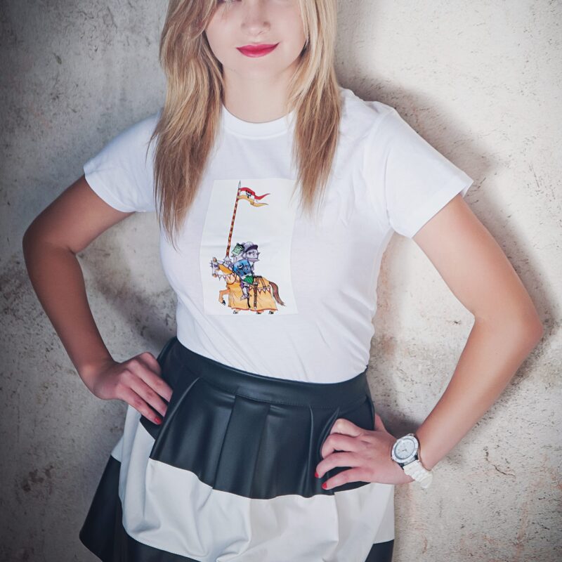 T-shirt. Rycerz na koniu