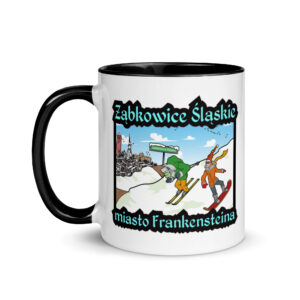 Kolorowy kubek - Frankie i Doktorek - sporty zimowe - obrazek 3