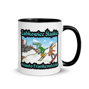 Kolorowy kubek - Frankie i Doktorek - sporty zimowe