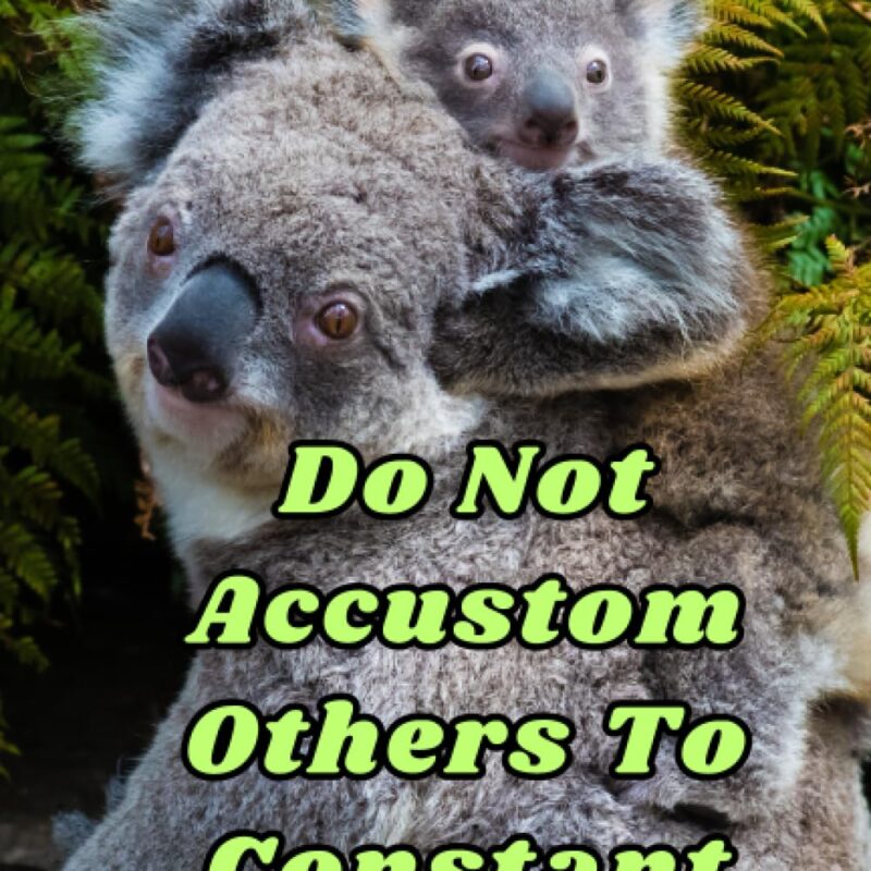 Do Not Accustom Others To Constant Help